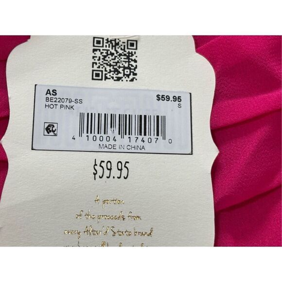 Altar’d State hot pink ruched crop top size small - Picture 9 of 10